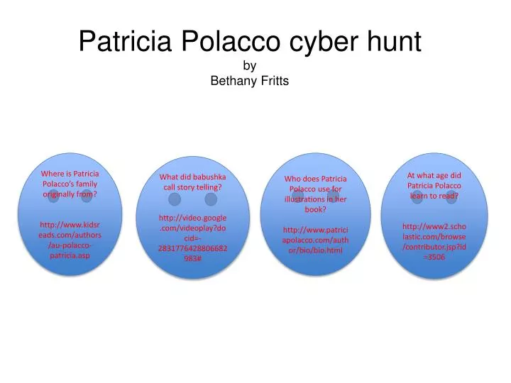 patricia polacco cyber hunt by bethany fritts