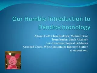 Our Humble Introduction to Dendrochronology
