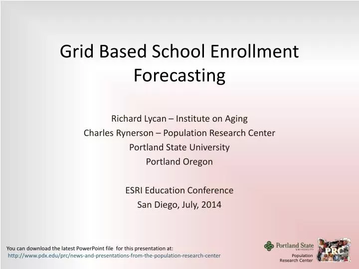 grid based school enrollment forecasting