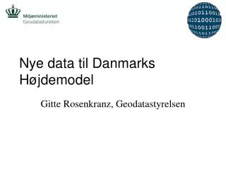 Nye data til Danmarks Højdemodel