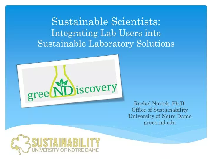 sustainable scientists integrating lab users into sustainable laboratory solutions