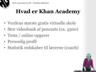 hvad er khan academy