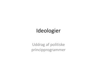 ideologier