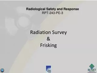 Radiation Survey &amp; Frisking