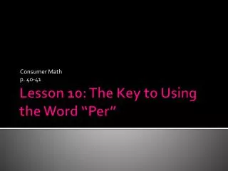 consumer math p 40 41