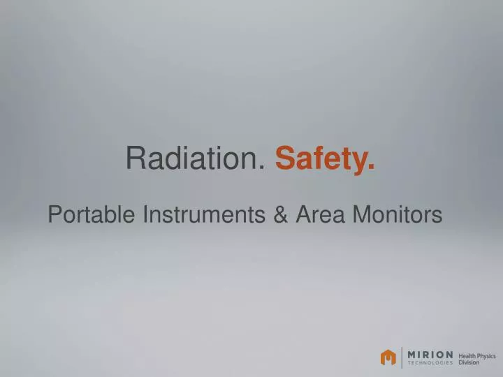 portable instruments area monitors