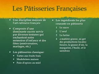 les p tisseries fran aises