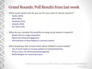 grand rounds poll results from last week