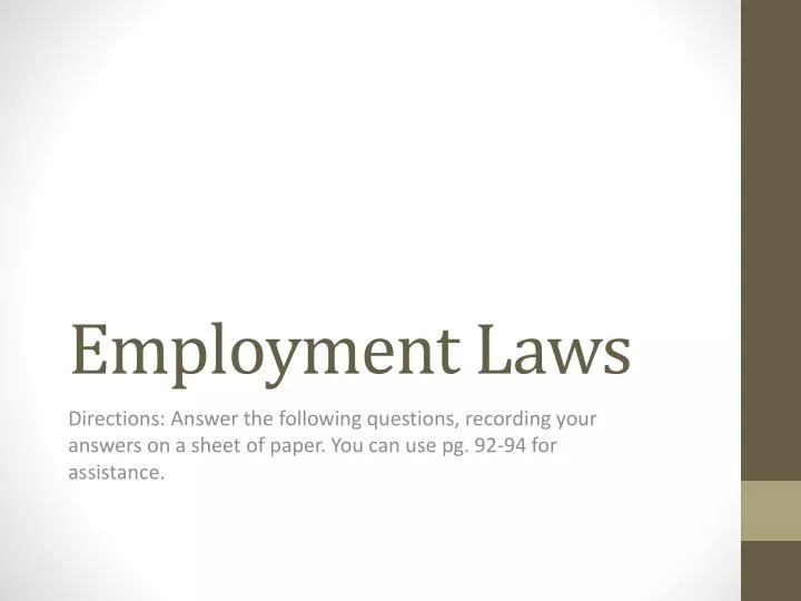 employment laws
