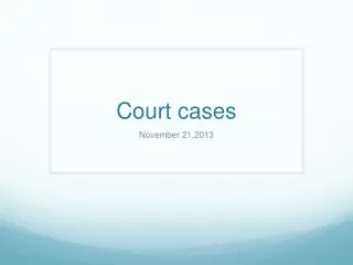 Court cases