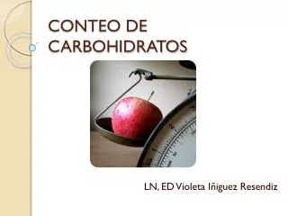 conteo de carbohidratos