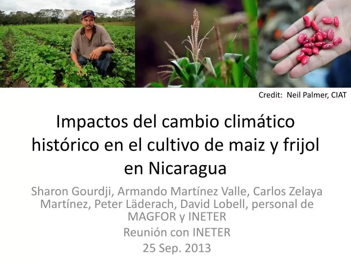 impactos del cambio clim tico hist rico en el cultivo de maiz y frijol en nicaragua
