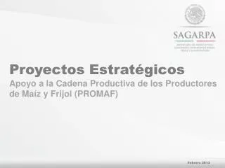 Proyectos Estratégicos Apoyo a la Cadena Productiva de los Productores de Maíz y Frijol (PROMAF)
