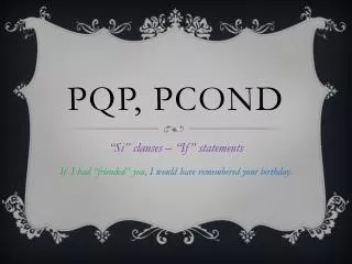 pqp pcond