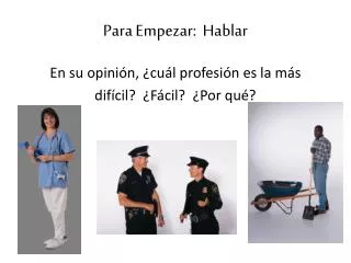para empezar hablar