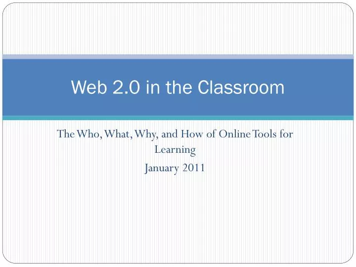 web 2 0 in the classroom