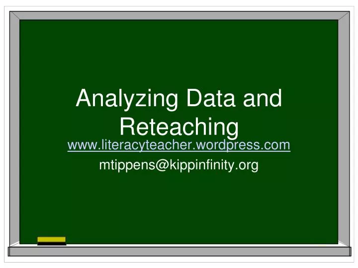 analyzing data and reteaching