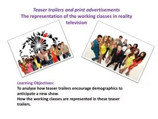 Teaser trailers and print advertisements
