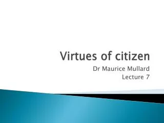 Virtues of citizen