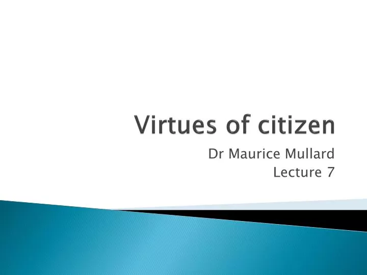 virtues of citizen