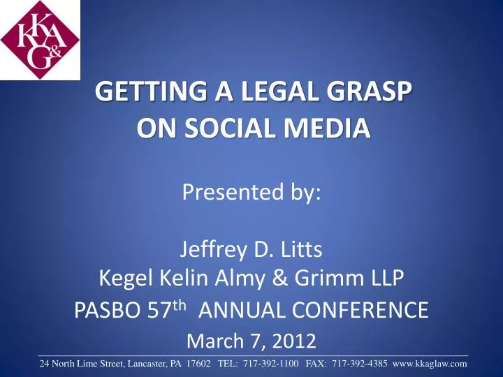 getting a legal grasp on social media
