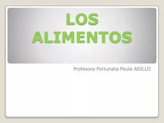 los alimentos