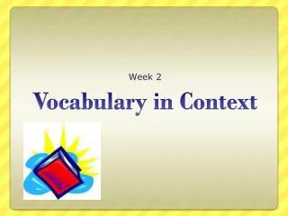 Vocabulary in Context