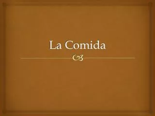 la comida