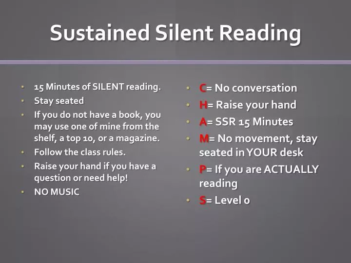 sustained silent reading