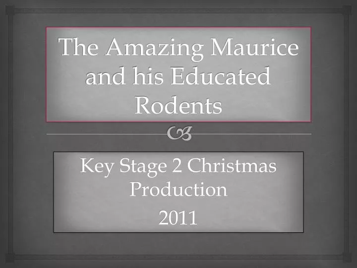the amazing maurice and his educated rodents
