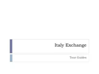 Italy Exchange