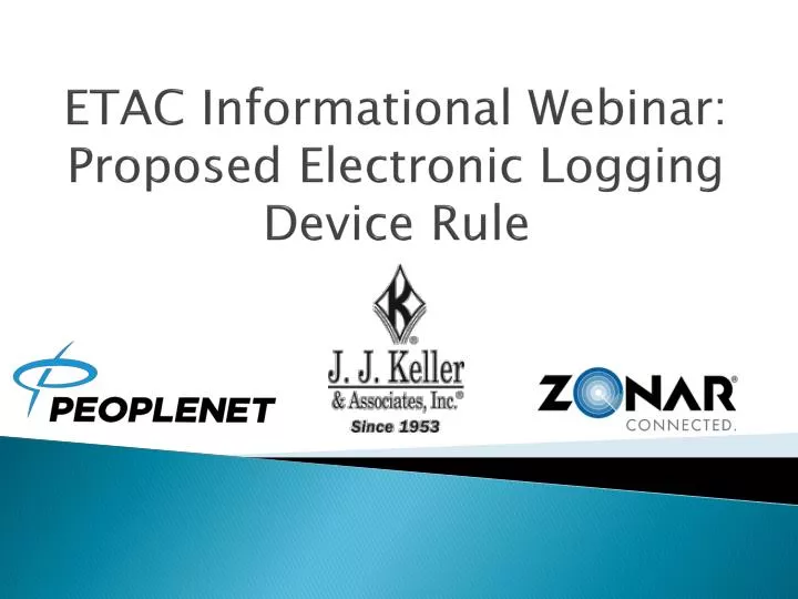 etac informational webinar proposed electronic logging device rule