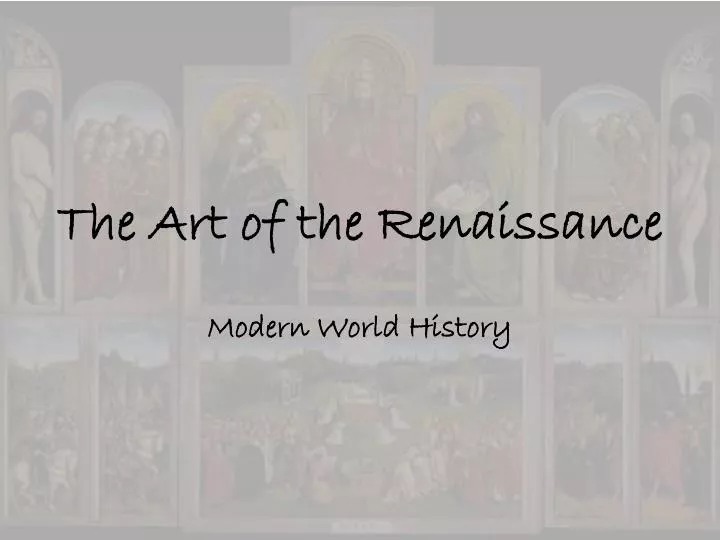 the art of the renaissance