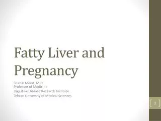 Fatty Liver and Pregnancy