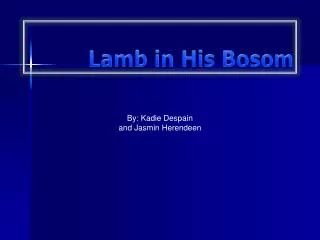 Lamb in His Bosom