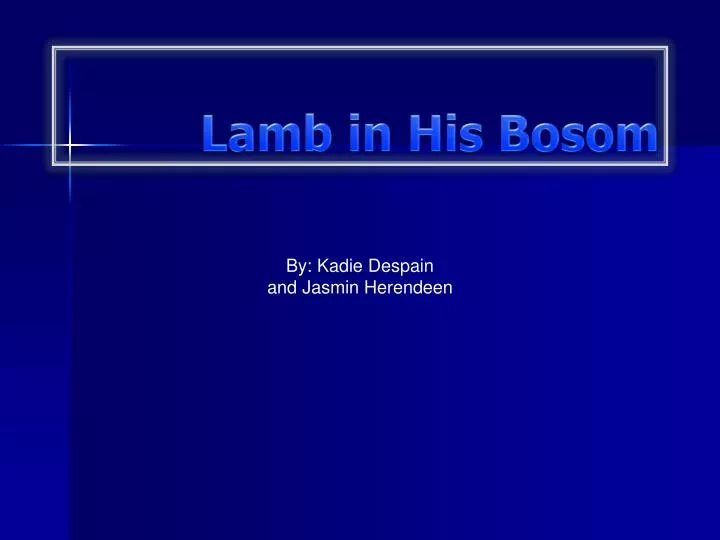 lamb in his bosom