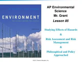 AP Environmental Science Mr. Grant Lesson 85