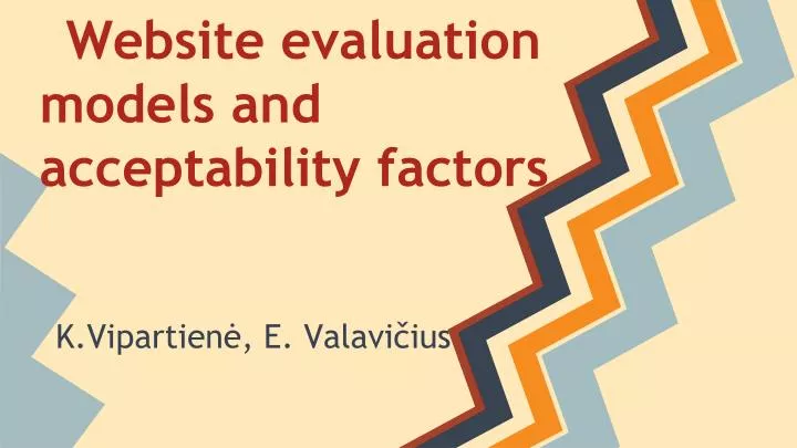 website evaluation models and acceptability factors
