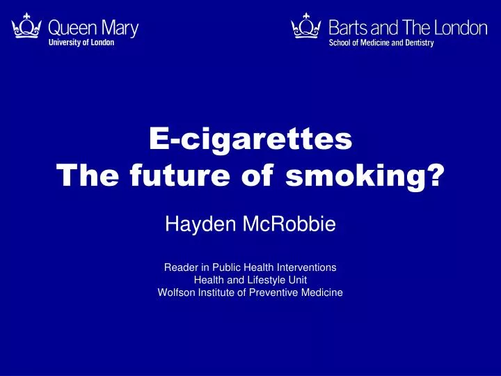 e cigarettes the future of smoking