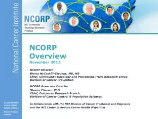 NCORP Overview November 2013