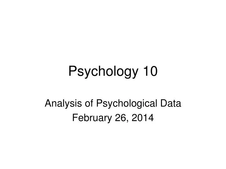 psychology 10