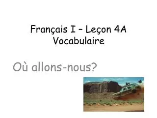 fran ais i le on 4a vocabulaire