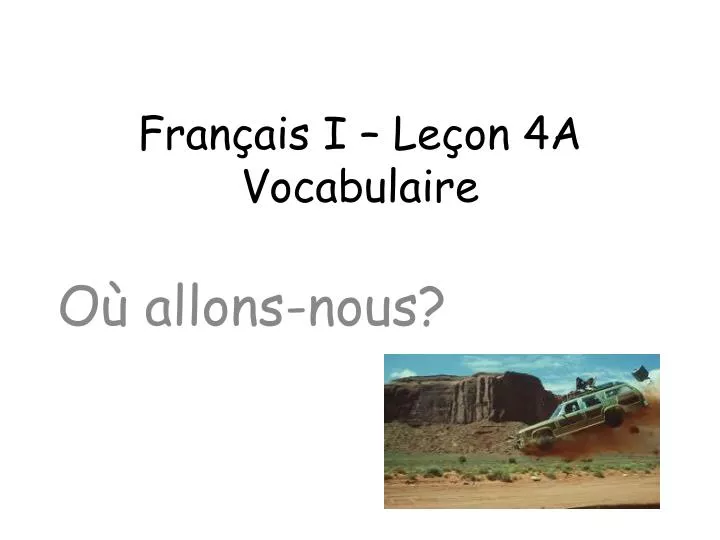 fran ais i le on 4a vocabulaire