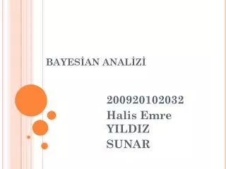 bayes an anal z