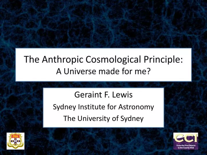 the anthropic cosmological principle a universe made for me