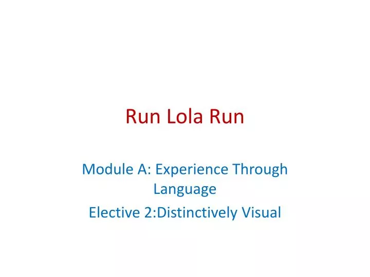 run lola run