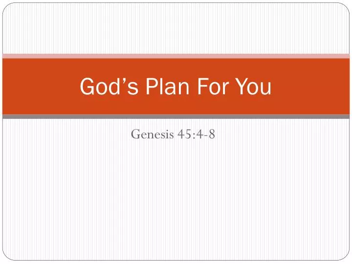 god s plan for you
