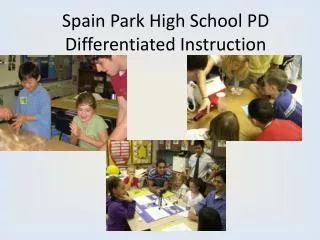 Spain Park High School PD Differentiated Instruction