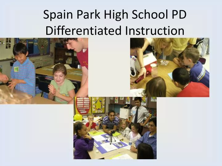 spain park high school pd differentiated instruction