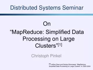 Distributed Systems Seminar